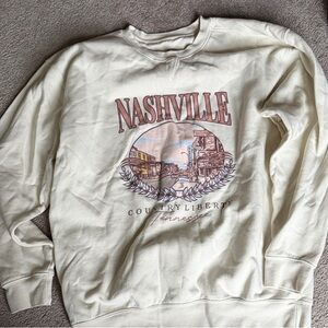 Nashville Country Liberty Cream Sweater